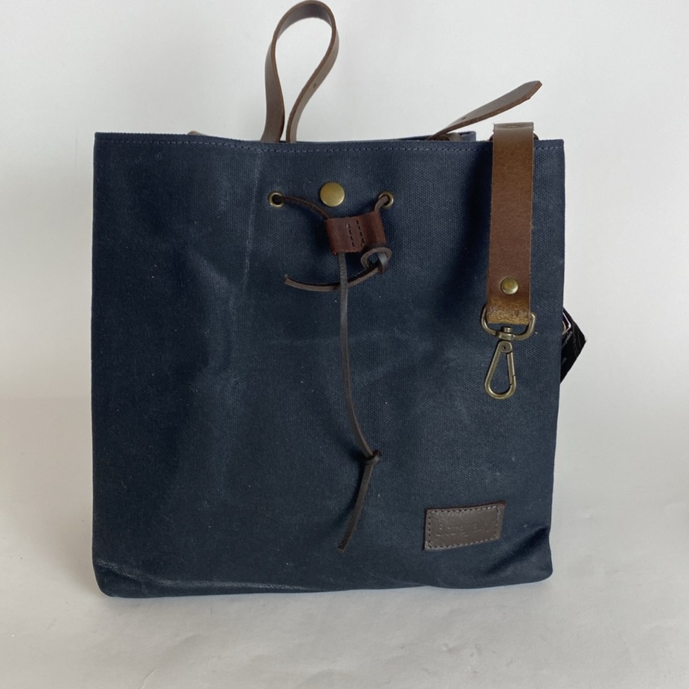 Dorayaky Waxed Canvas & Leather Tote Bag